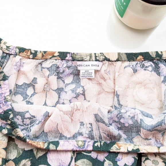 AE Printed Long Sleeve Off-The-Shoulder Blouse - Picture 6 of 10